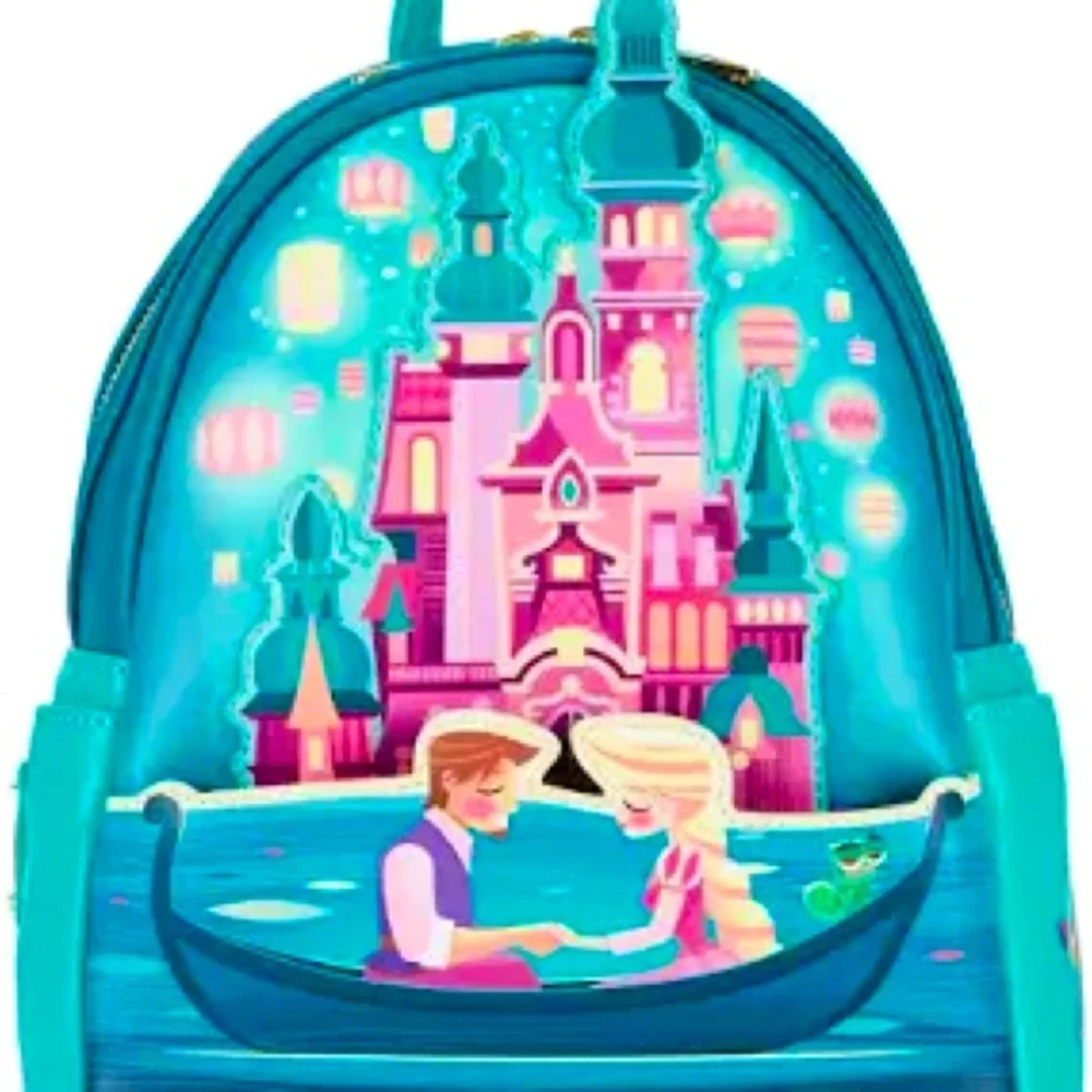 Set of 2-Glow Disney Princess Rapunzel Castle Lanterns Backpack and Wallet